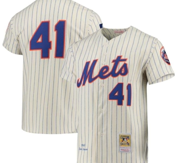 New York Mets Tom Seaver Cream 1969 Throwback Jersey