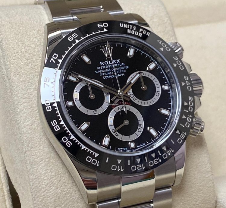 Rolex Daytona Stainless Steel Ceramic Daytona Black Dial 116500ln Unworn Box Papers 2023