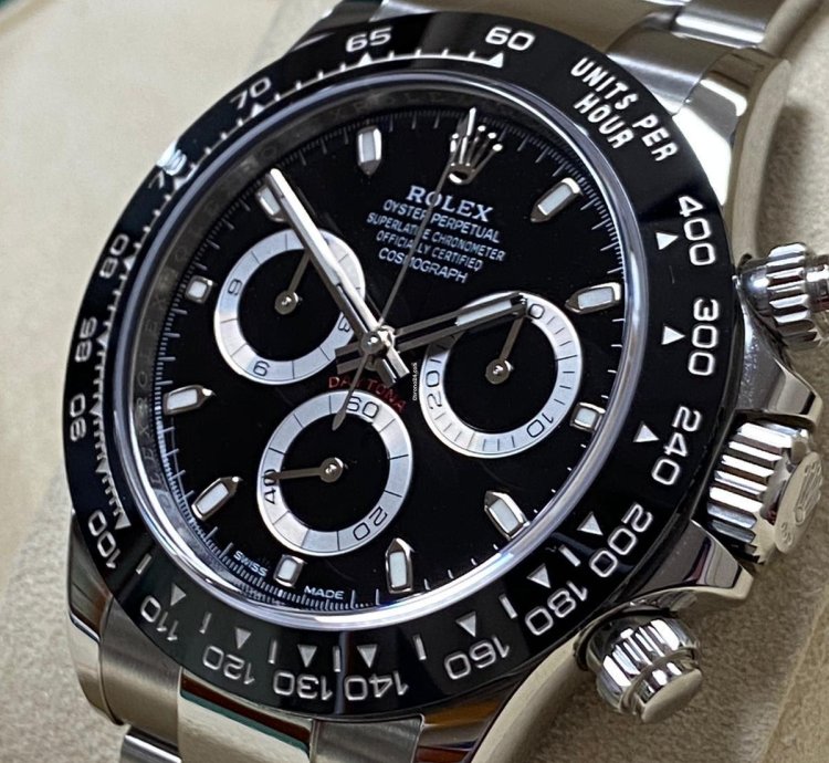 Rolex Daytona Stainless Steel Ceramic Daytona Black Dial 116500ln Unworn Box Papers 2023