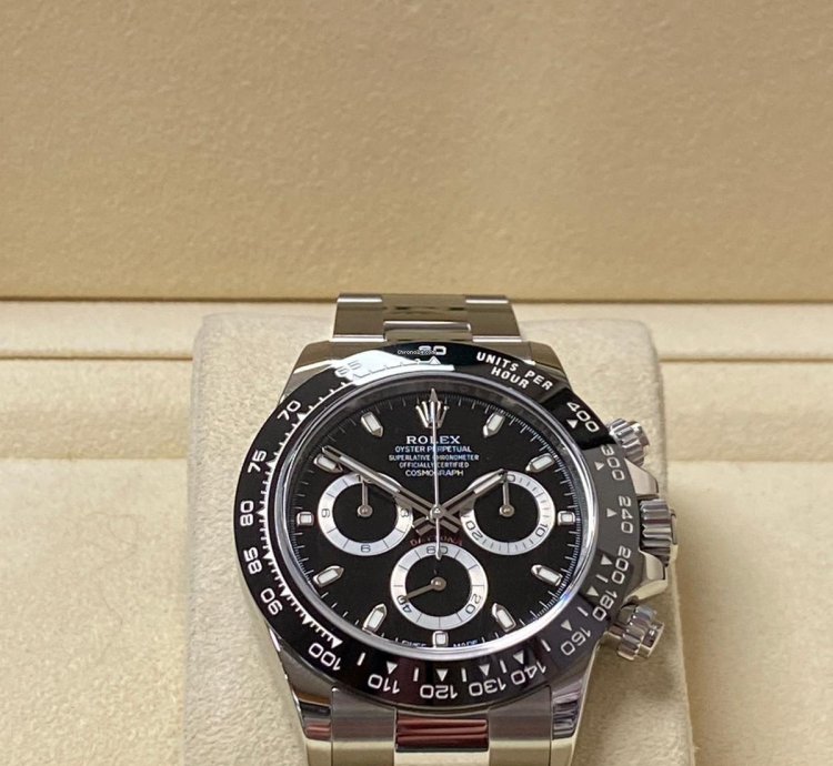 Rolex Daytona Stainless Steel Ceramic Daytona Black Dial 116500ln Unworn Box Papers 2023