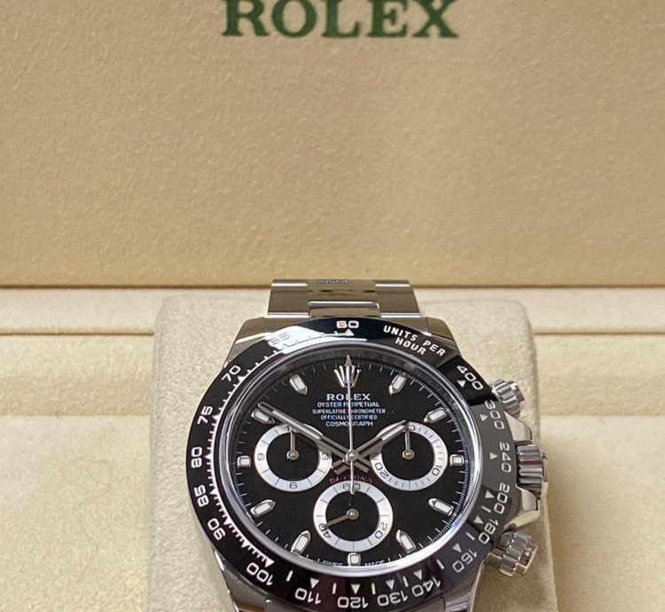 Rolex Daytona Stainless Steel Ceramic Daytona Black Dial 116500ln Unworn Box Papers 2023