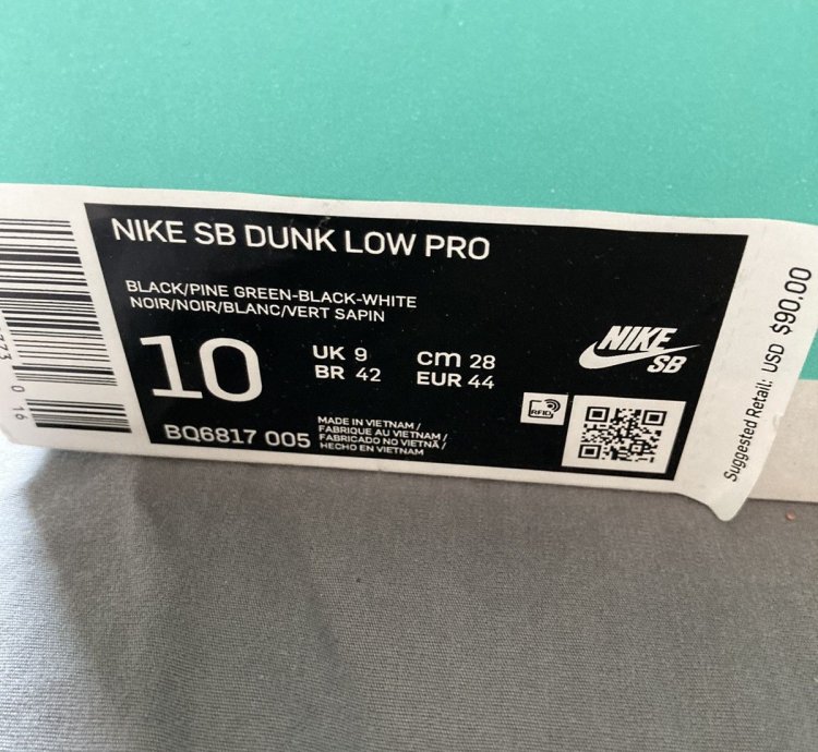 Nike Sb Dunk Low Pro - Jpack Pine Green