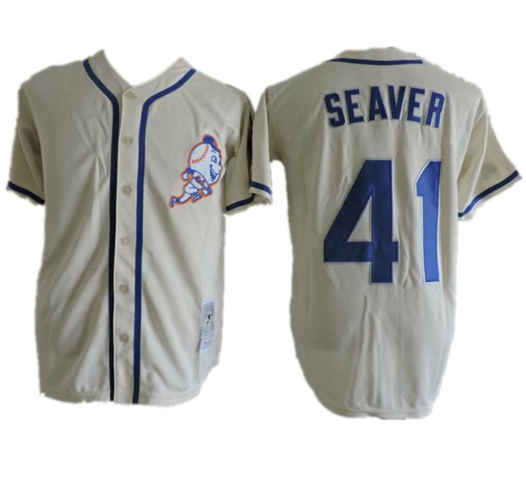 New York Mets Tom Seaver Cream Throwback Jersey
