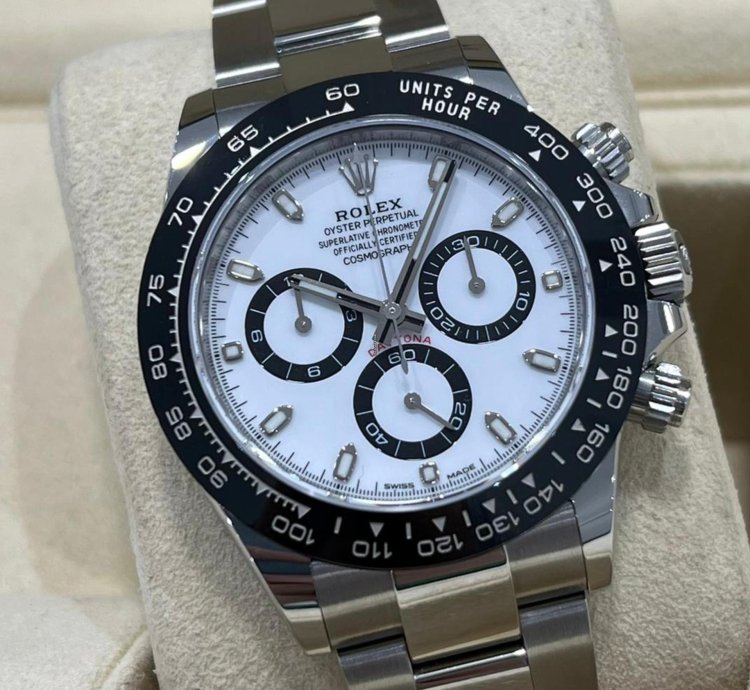 Rolex Daytona Stainless Steel Ceramic Daytona White Panda Dial 116500ln Unworn Box Papers 2023