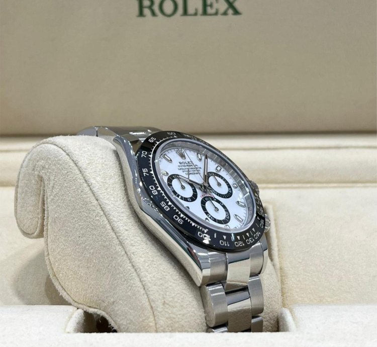 Rolex Daytona Stainless Steel Ceramic Daytona White Panda Dial 116500ln Unworn Box Papers 2023