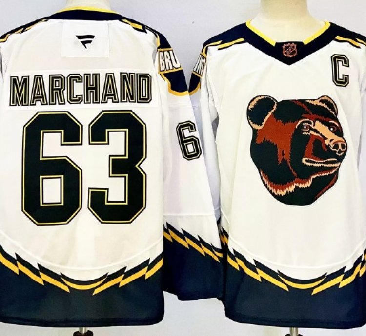 Mens Boston Bruins 63 Brad Marchand Jersey Stitched
