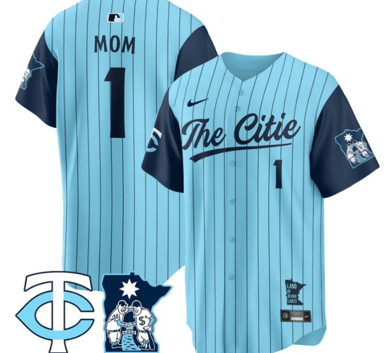 Mom Jersey 1 Minnesota Twins 2025 City Connect Concept Stitched Blue