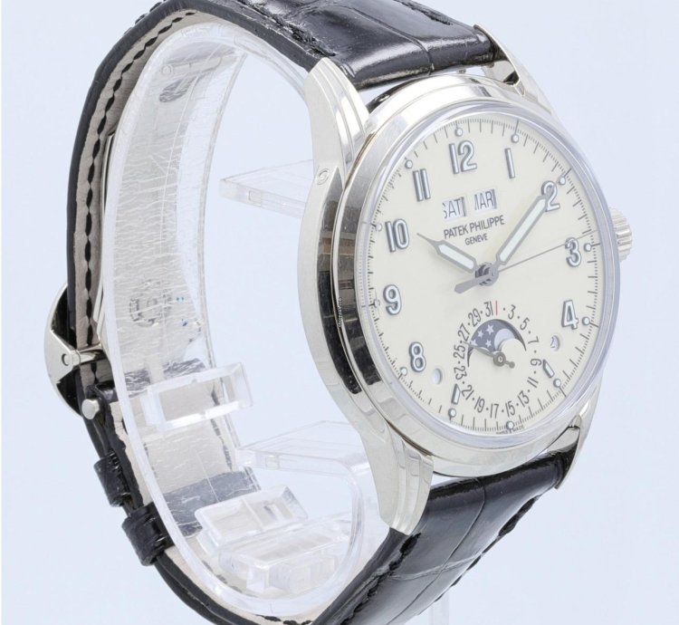 Patek Philippe Perpetual Calendar Grand Complications 40mm White Gold Creme Arabic