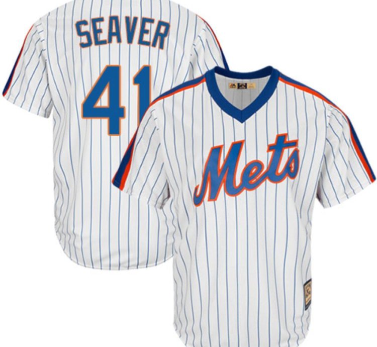 New York Mets Tom Seaver White Throwback Pullover Jersey