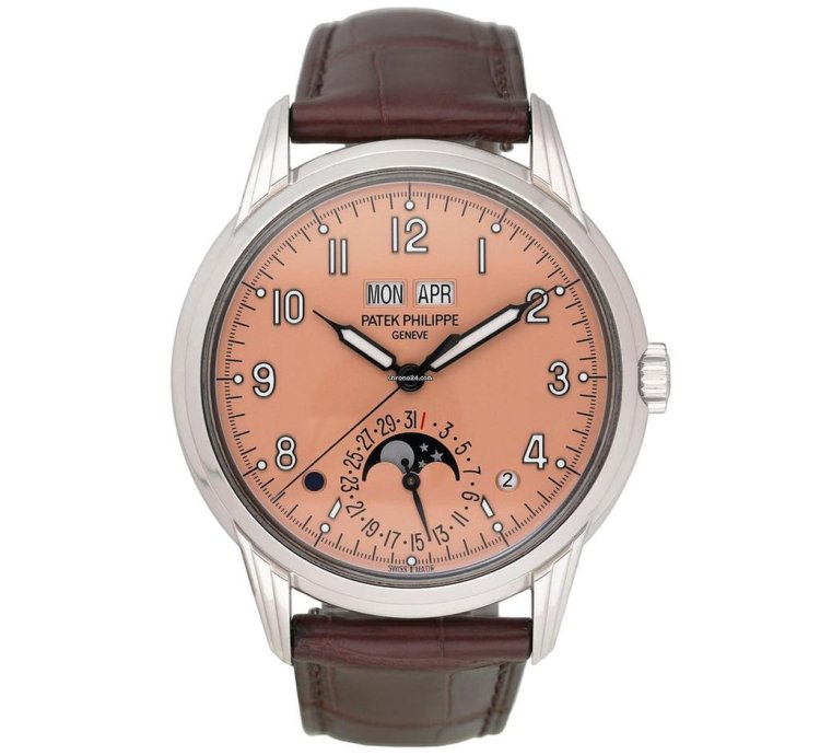 Patek Philippe Perpetual Calendar Grand Complications 5320g Salmon Dial Mens Watch Box Papers