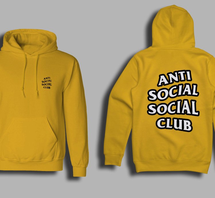 Anti Social Social Club Classic Logo Gold Hoodie