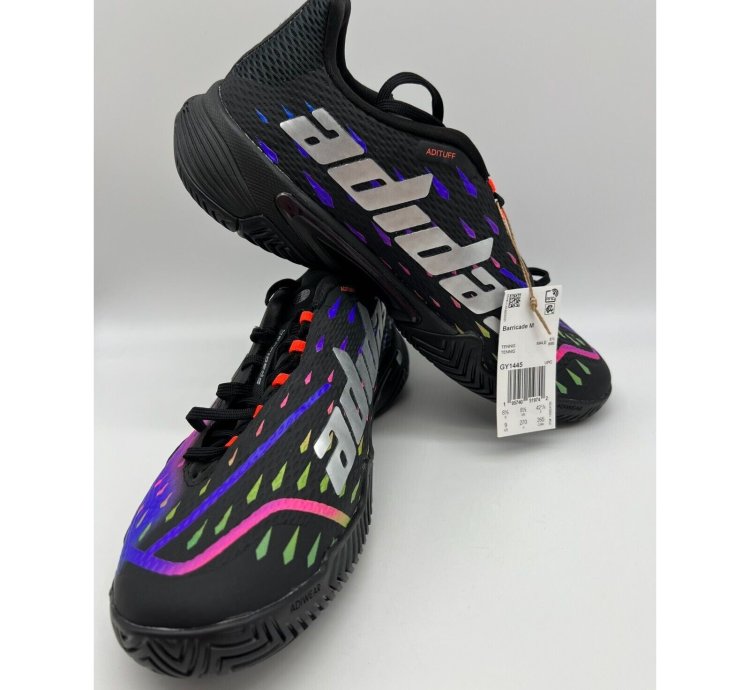Adidas Barricade Men Tennis Shoes Core Black Gy1445 Size 9