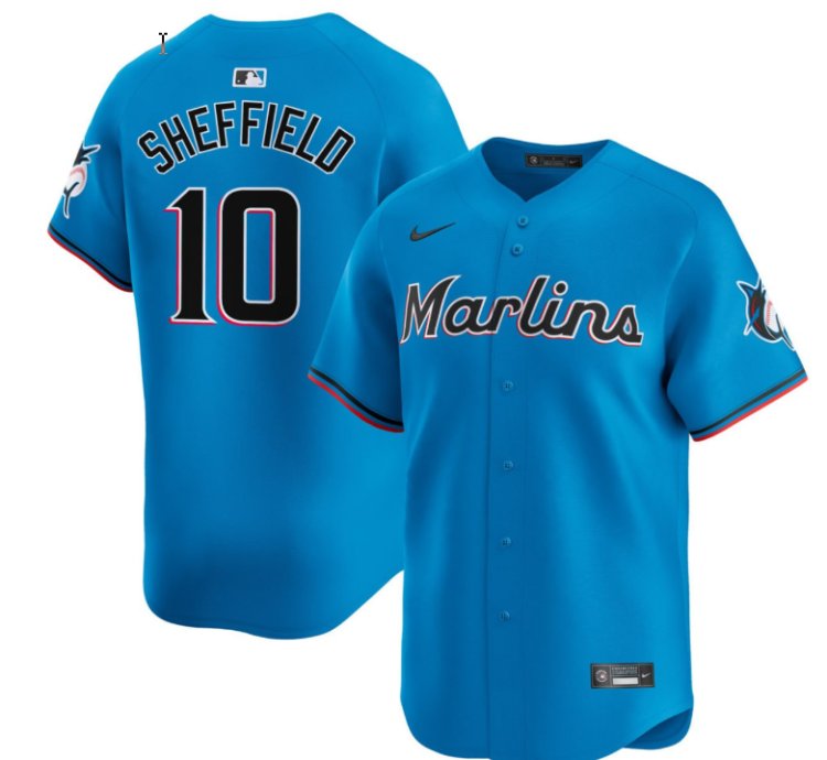 Gary Sheffield Miami Marlins Blue Alternate Vapor Limited Jersey - All Stitched