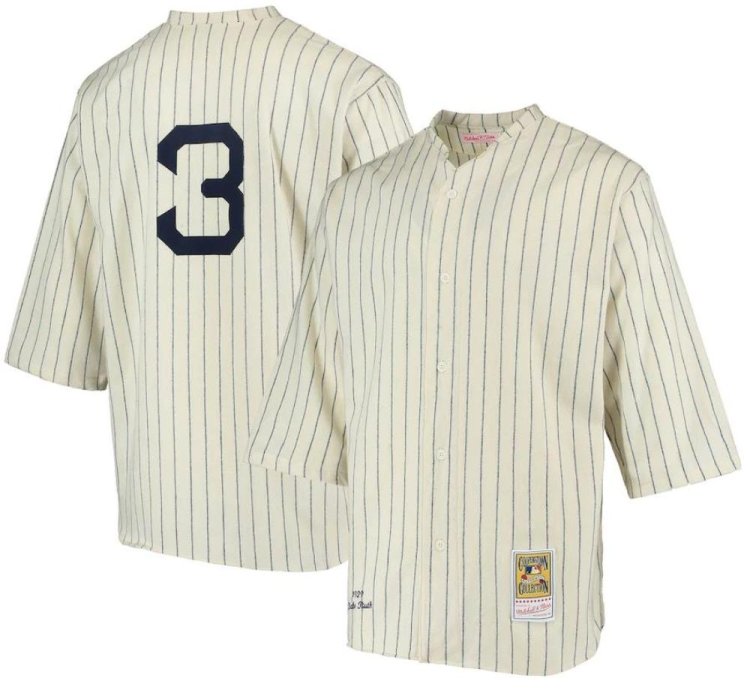 New York Yankees Babe Ruth Cream 1929 Throwback Jersey