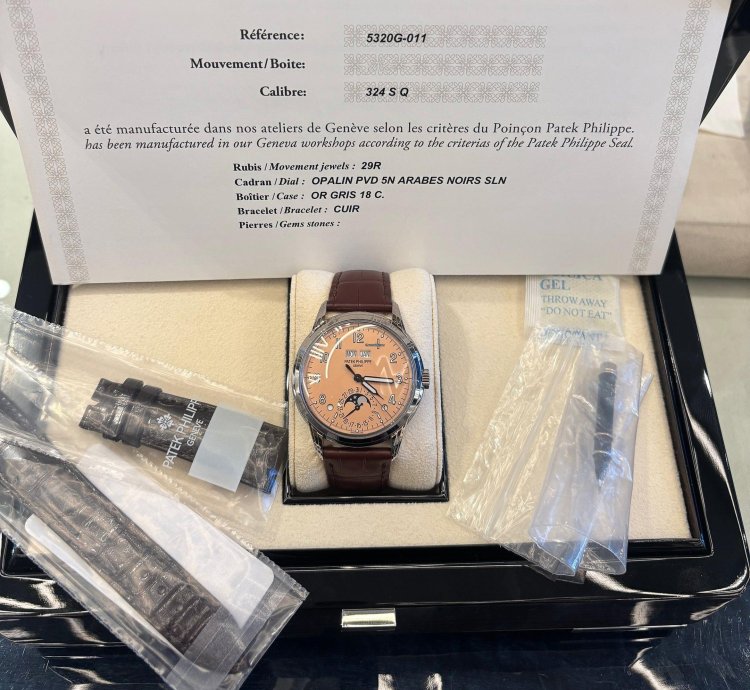 Patek Philippe Perpetual Calendar Grand Complications 5320g-011 Perpetual Calendar White Gold Salmon Dial 2022
