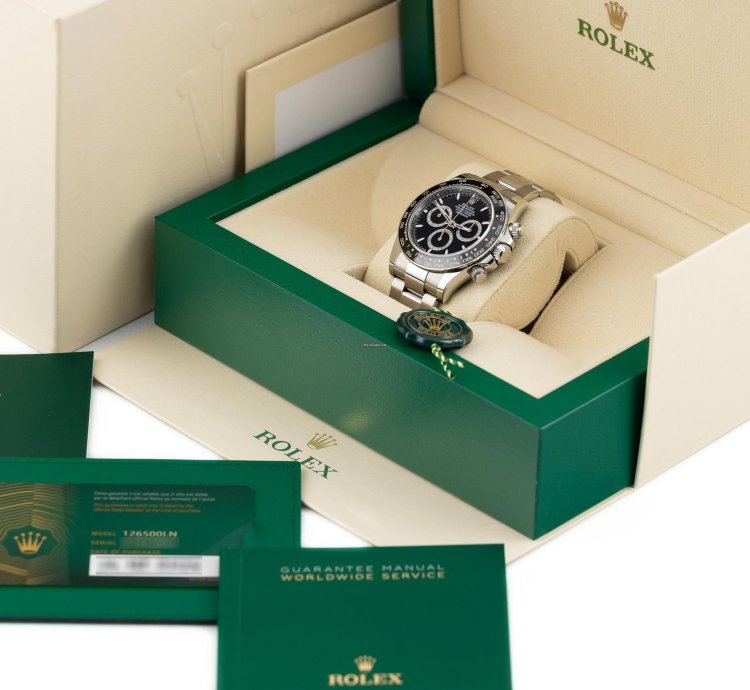 Rolex Daytona Steel Black Dial Ref 126500ln Full Set Unworn