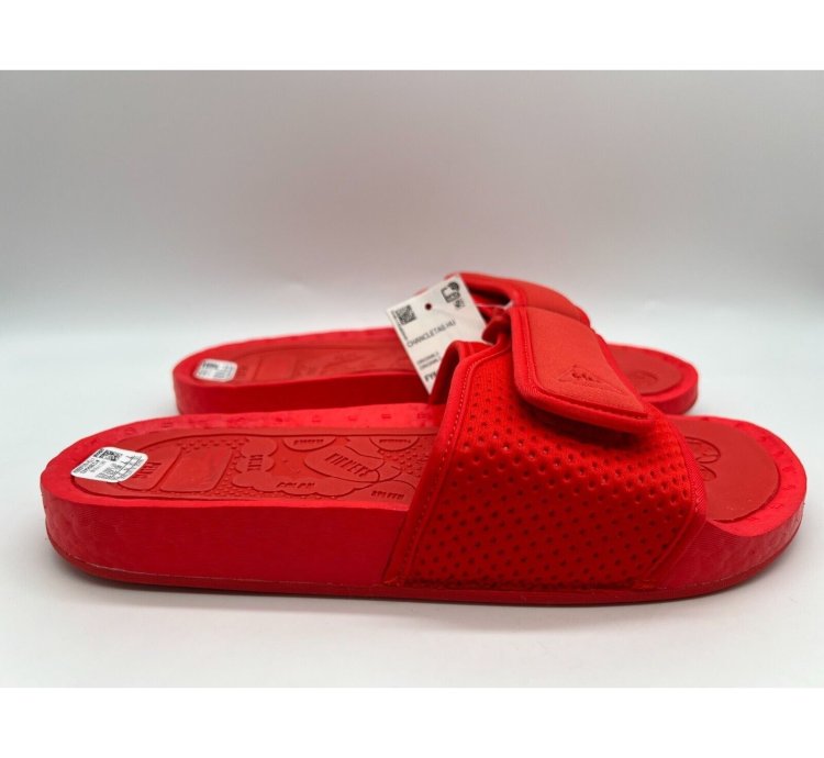 Adidas Boost Slide Pharrell Active Red Fy6140 Men Size 7