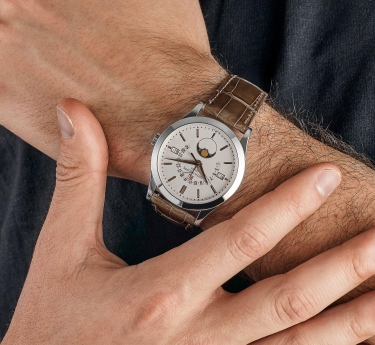 Patek Philippe Perpetual Calendar Grand Complications 5496p-015 Perpetual Calendar Moon Phases Platinum Silver Dial 2018