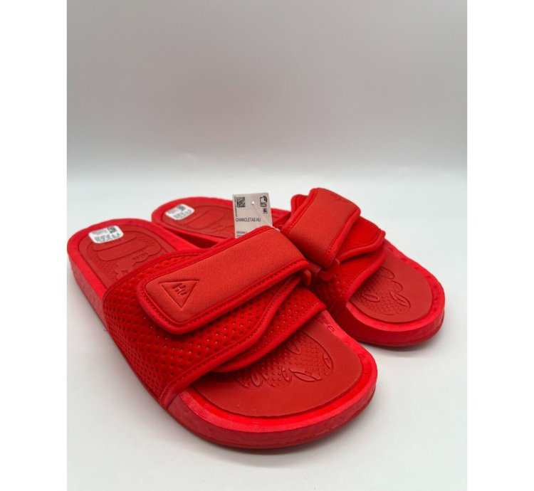 Adidas Boost Slide Pharrell Active Red Fy6140 Men Size 7