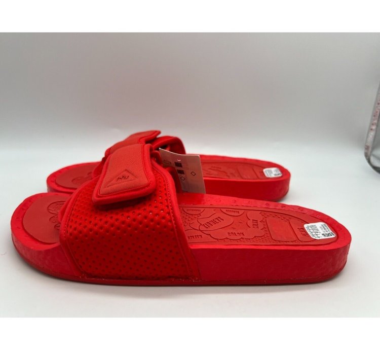 Adidas Boost Slide Pharrell Active Red Fy6140 Men Size 7