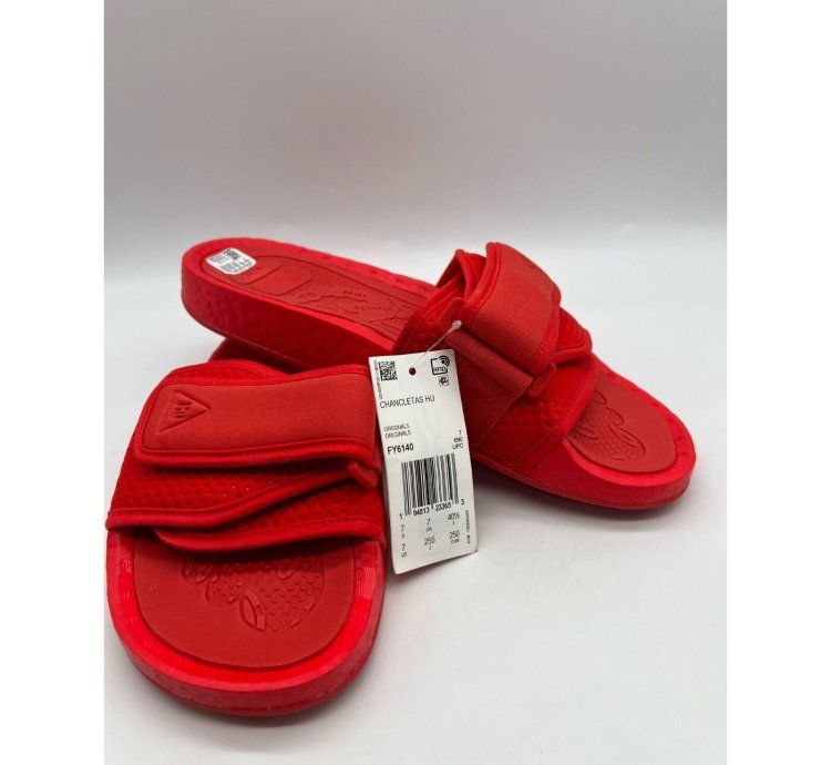 Adidas Boost Slide Pharrell Active Red Fy6140 Men Size 7