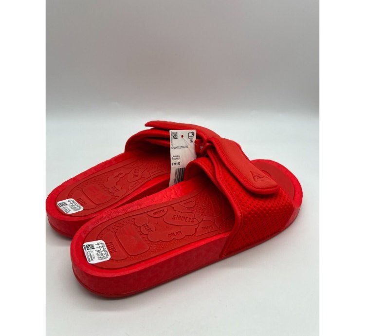 Adidas Boost Slide Pharrell Active Red Fy6140 Men Size 7