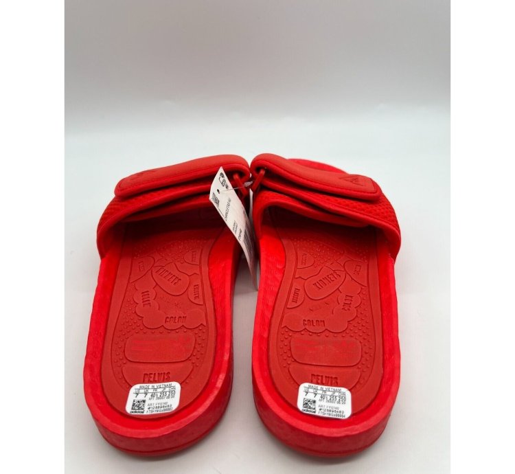 Adidas Boost Slide Pharrell Active Red Fy6140 Men Size 7