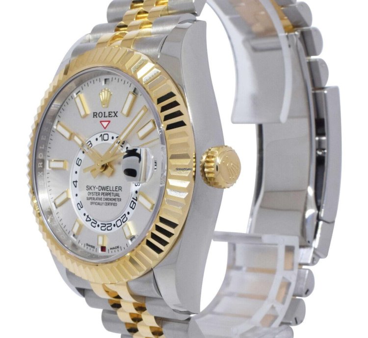 Rolex Sky-dweller New Rolex Sky-dweller White Dial 18k Yg Steel 42mm Watch 22 326933