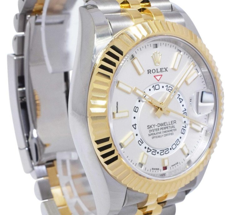 Rolex Sky-dweller New Rolex Sky-dweller White Dial 18k Yg Steel 42mm Watch 22 326933