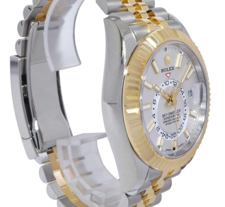 Rolex Sky-dweller New Rolex Sky-dweller White Dial 18k Yg Steel 42mm Watch 22 326933