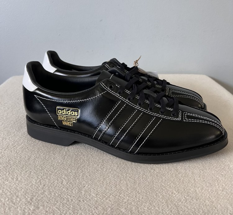 Adidas Brain Dead Bowling Shoes In Black Leather