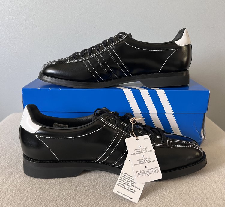 Adidas Brain Dead Bowling Shoes In Black Leather