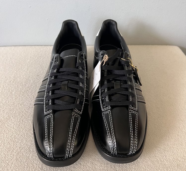 Adidas Brain Dead Bowling Shoes In Black Leather