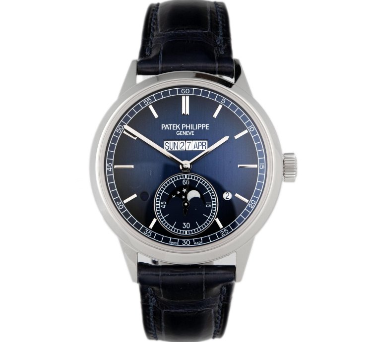 Patek Philippe Perpetual Calendar Grand Complications In-line Perpetual Calendar Platinum Blue Dial 41mm 5236p-001 Full Set