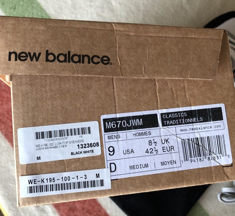 Junya Watanabe Comme Des Gar Ons New Balance 670