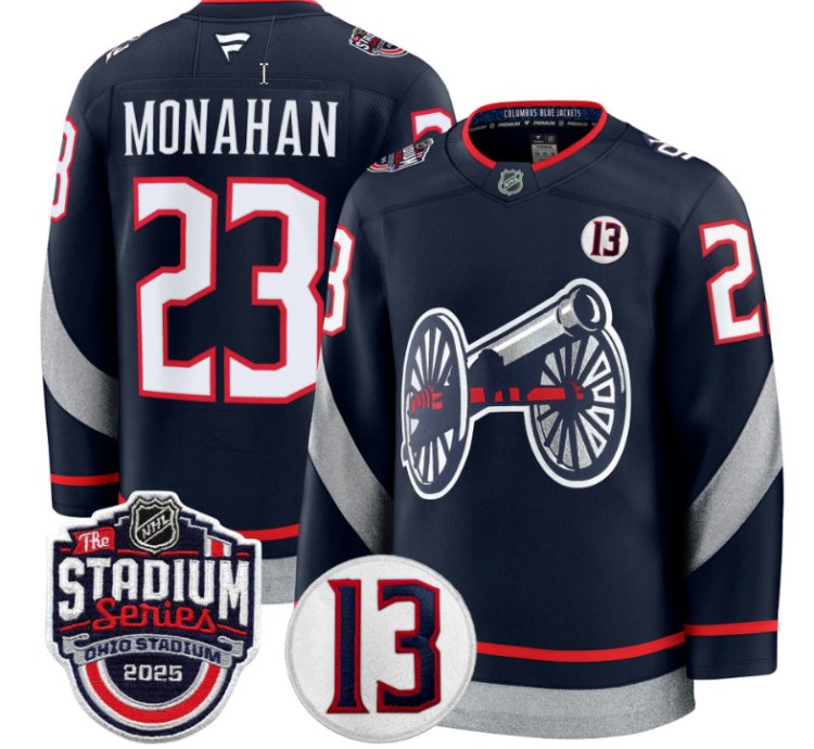 Men Sean Monahan Jersey 23 Columbus Blue Jackets 2025 Stadium Series Stitched