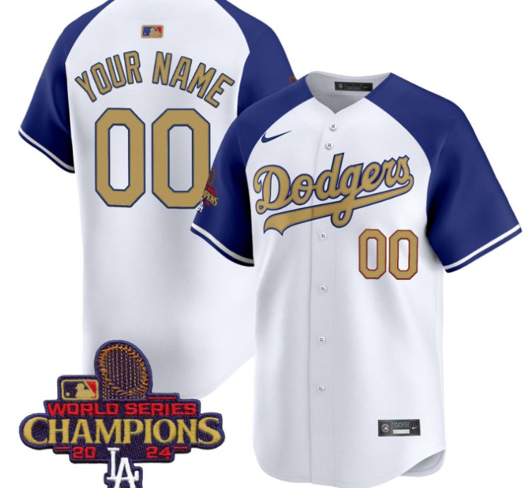Custom Dodgers Jersey 2025 Gold Vapor Premier Limited Stitched Alternate