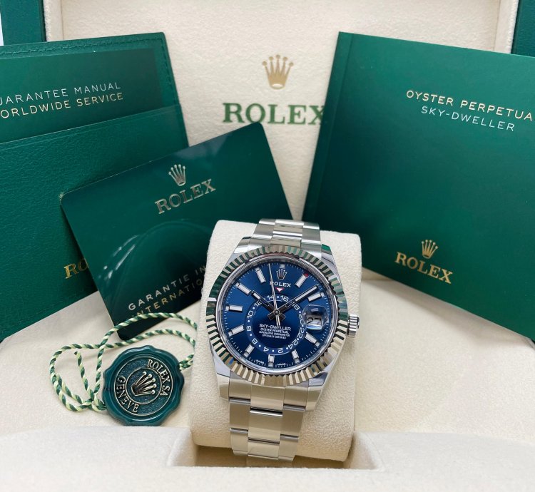 Rolex Sky-dweller New Sky-dweller Blue Dial 326934 Oyster Bracelet 42mm Stainless Steel Watch
