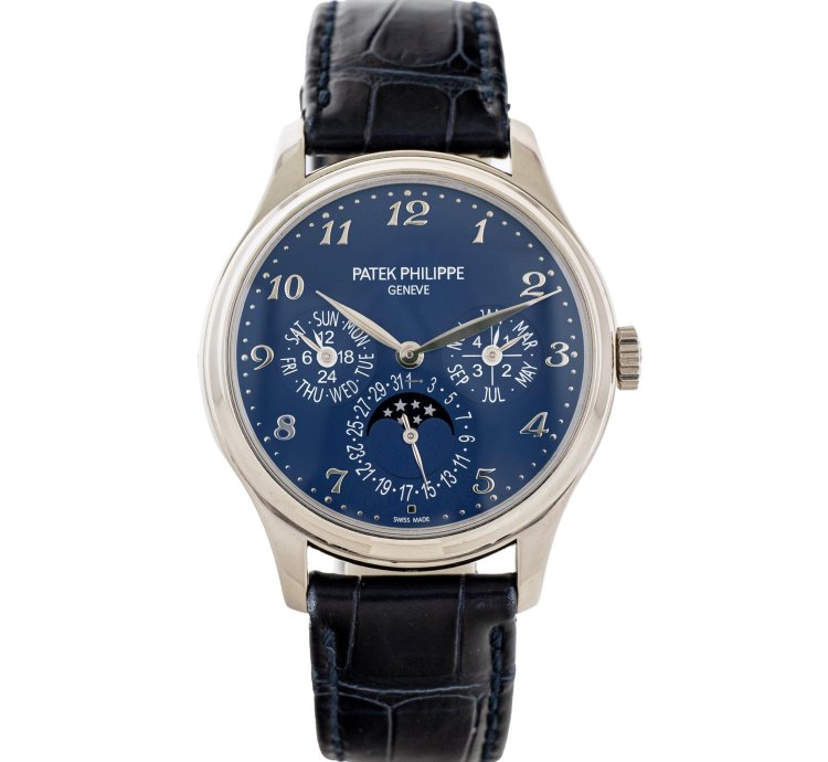 Patek Philippe Perpetual Calendar Grand Complications Perpetual Calendar White Gold Blue Dial 39mm 5327g Full Set