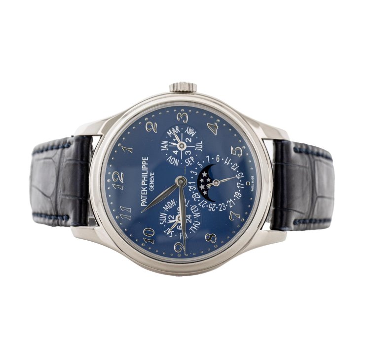 Patek Philippe Perpetual Calendar Grand Complications Perpetual Calendar White Gold Blue Dial 39mm 5327g Full Set