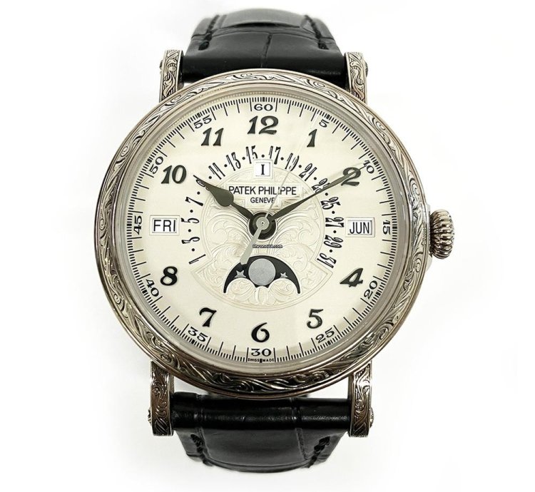Patek Philippe Perpetual Calendar Grand Complications Perpetual Calendar White Gold White Dial 5160 500g-001