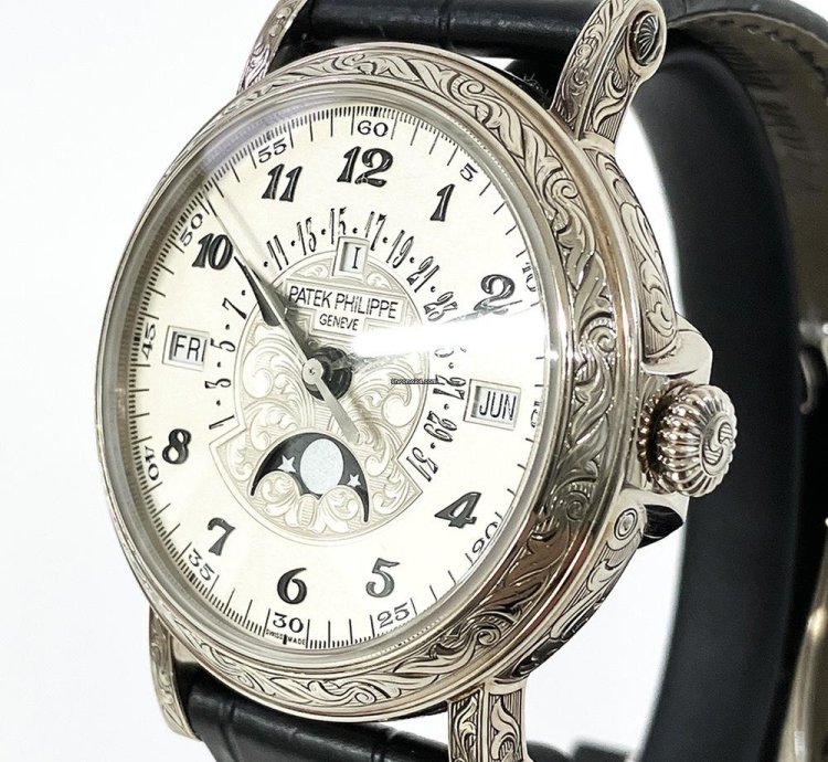 Patek Philippe Perpetual Calendar Grand Complications Perpetual Calendar White Gold White Dial 5160 500g-001