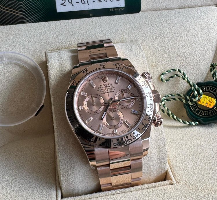 Rolex Daytona Sundust Baguette Dial New