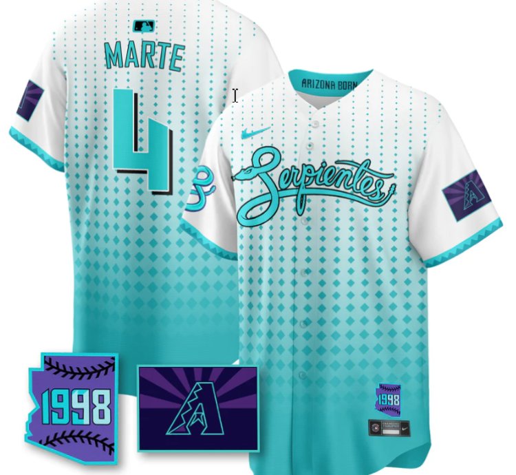 Ketel Marte Jersey 4 Arizona Diamondbacks Serpientes City Connect Stitched White