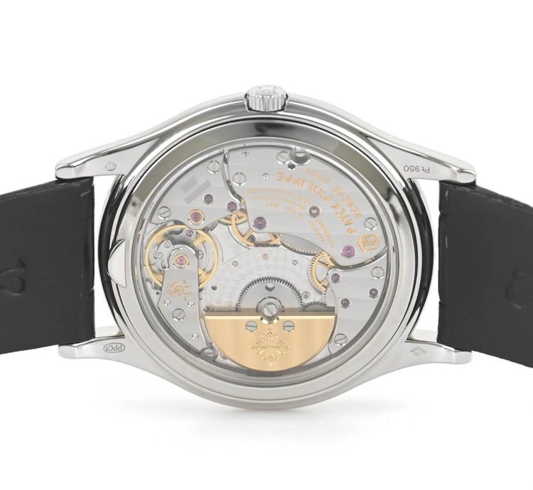 Patek Philippe Perpetual Calendar Grand Complications Platinum Diamond Perpetual Calendar Black 37 2 Box Papers 5140p-013