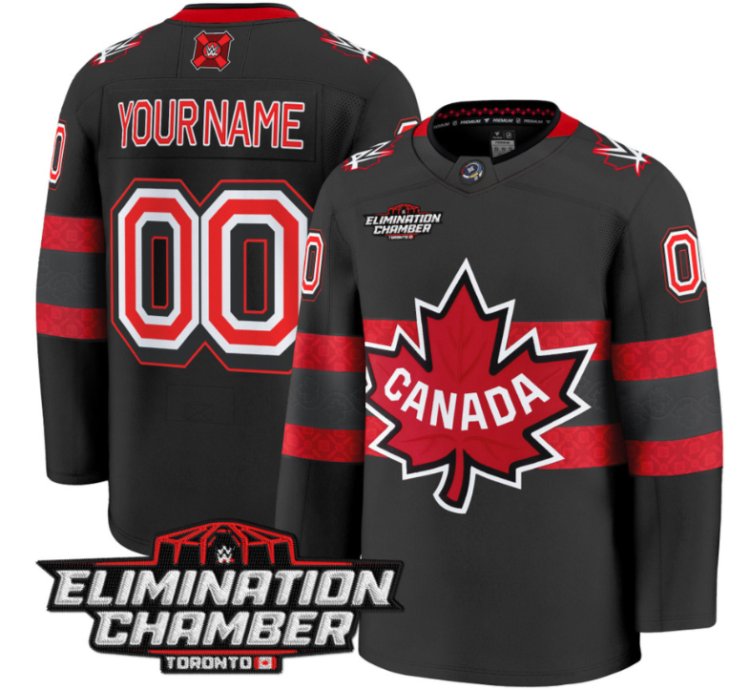 Men Custom Elimination Chamber Toronto Jersey 2025 Premium All Stitched Black