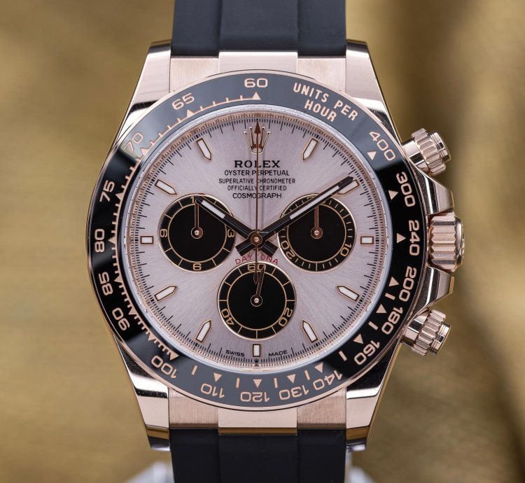 Rolex Daytona Sundust Dial Everose Gold Oysterflex 40mm 126515ln Full Set