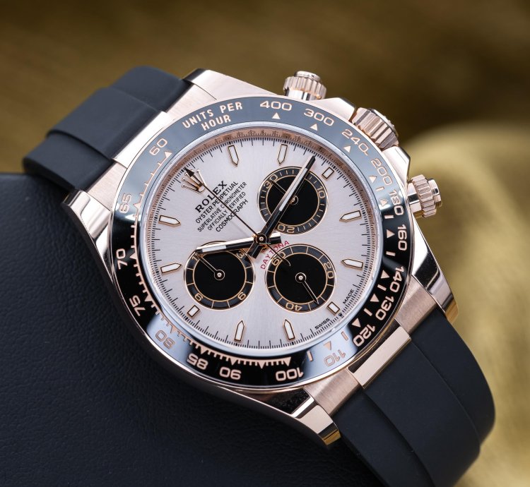 Rolex Daytona Sundust Dial Everose Gold Oysterflex 40mm 126515ln Full Set