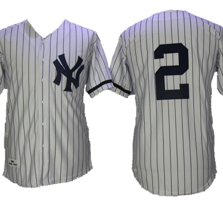 New York Yankees Derek Jeter White 1995 Throwback Jersey