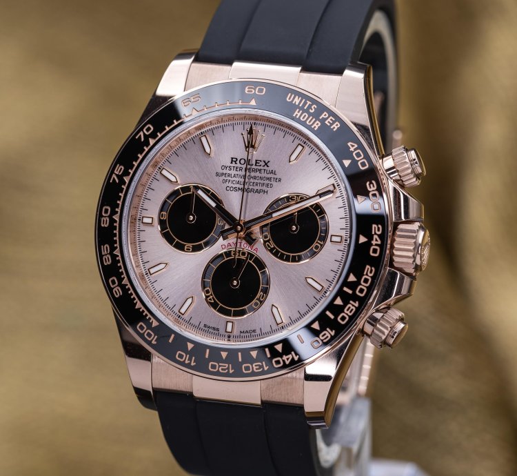 Rolex Daytona Sundust Dial Everose Gold Oysterflex 40mm 126515ln Full Set